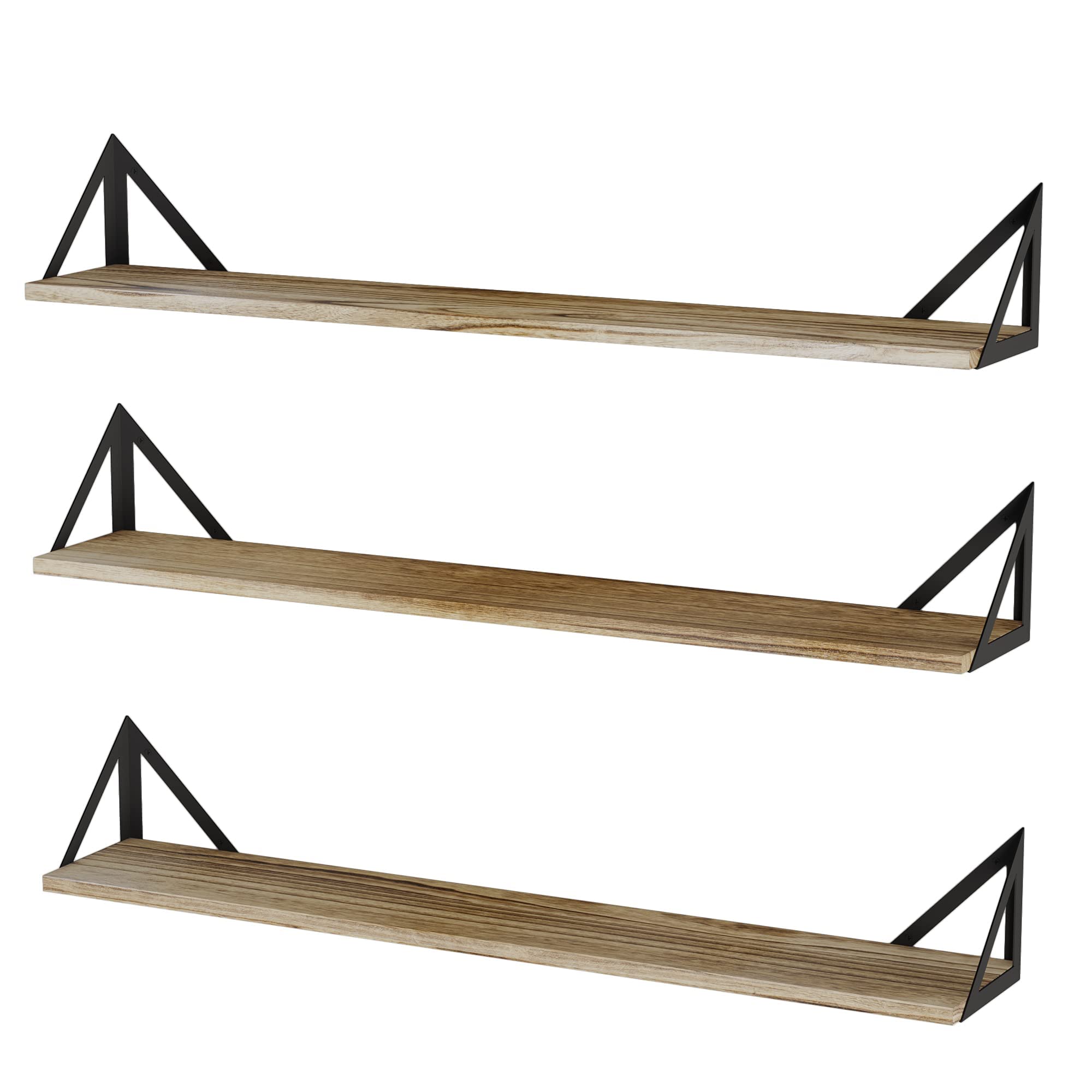Wallniture Minori Wall Bookshelves For Living Room Decor, 36 Floating Shelves For Bathroom, Kitchen, Bedroom, Floating Bookshelf