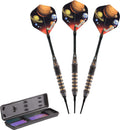 Elkadart Orbital Soft Tip Darts With Storage/Travel Case, Ringed, 18G,Black