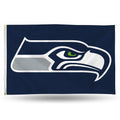 Rico Industries NFL Seattle Seahawks 3-Foot by 5-Foot Single Sided Banner Flag with Grommets