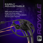 Bear Archery Royale Ready To Hunt Compound Bow Package For Adults And Youth, Right Hand, Shadow