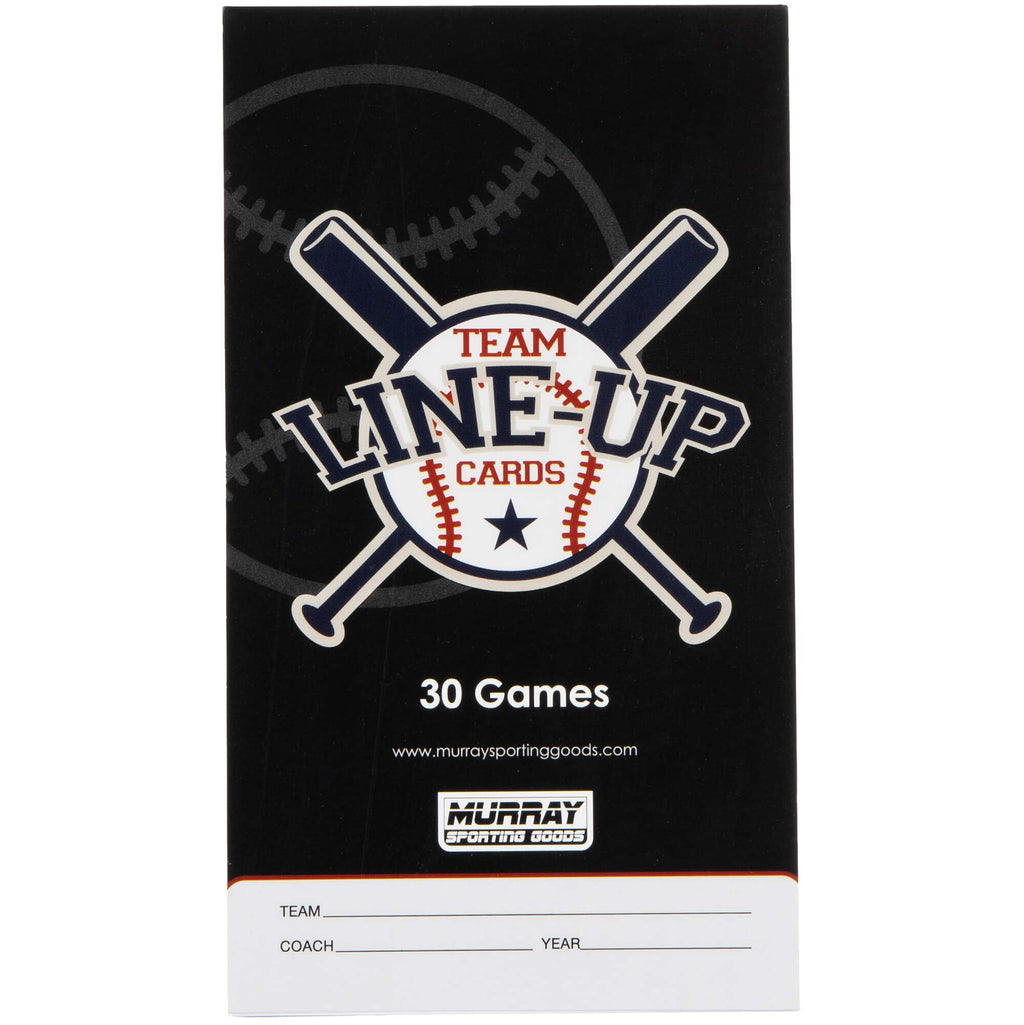 Murray Sporting Goods Baseball/Softball Lineup Cards - 30 Games With 16 Player Roster Lineup Sheet (4-Part Carbon Copies)