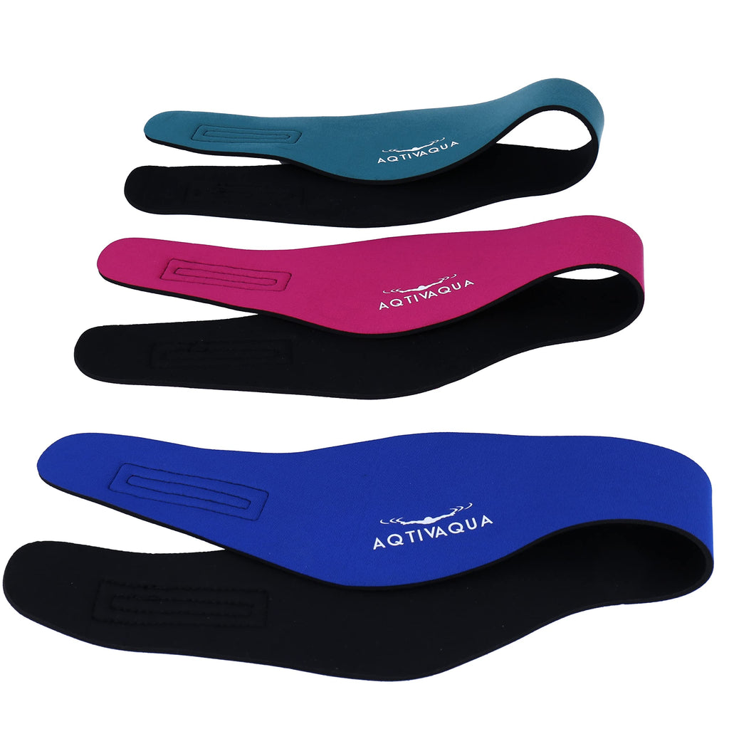 Aqtivaqua Swimming Headband Swim Ear Band Protection Cover Swim Headband For Kids Adults Men Women Toddlers Ear Plugs In (Color: