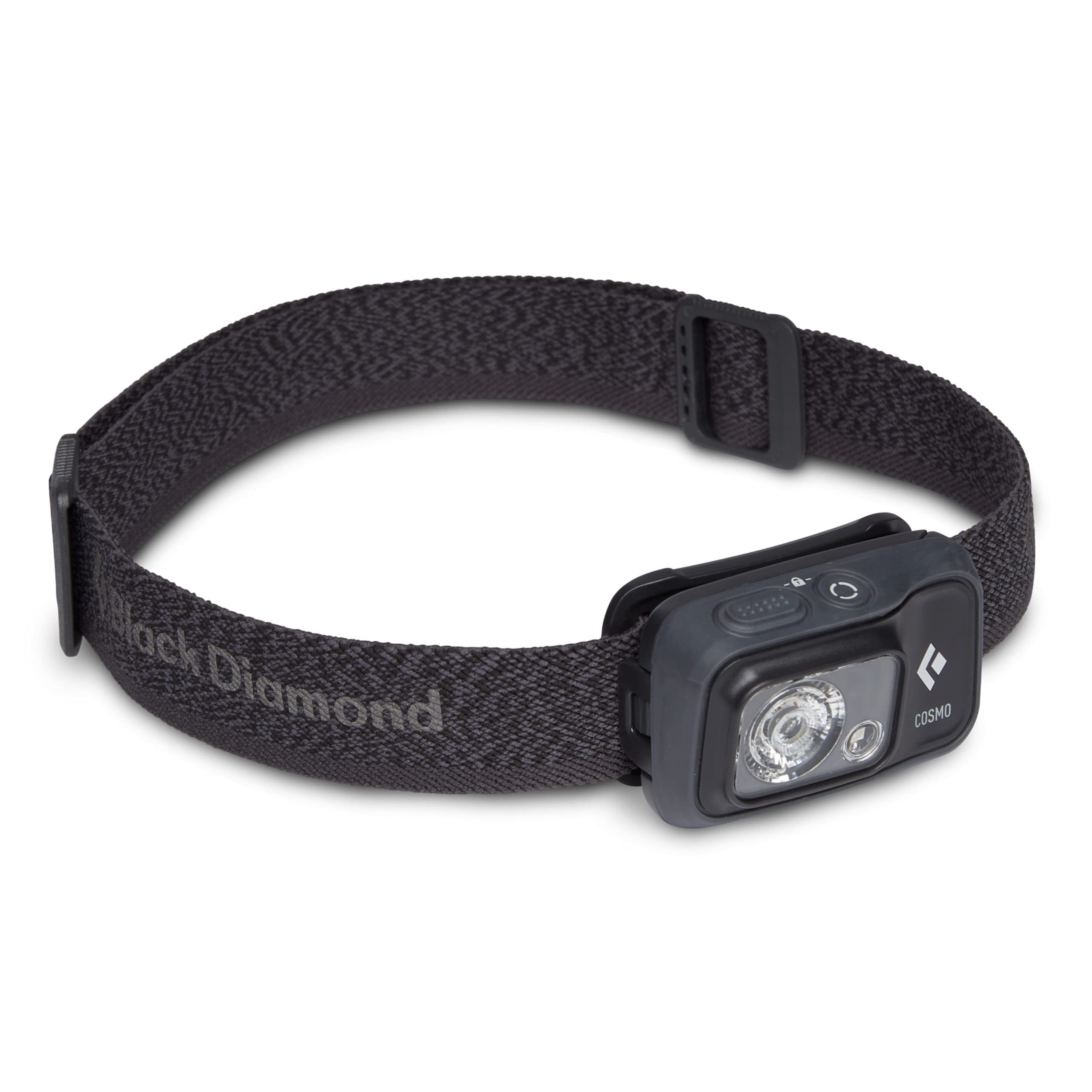 BLACK DIAMOND Cosmo 350 LED Headlamp (Graphite) - Waterproof and Dimmable Battery Powered Headlamp for Camping, Hiking, Running,