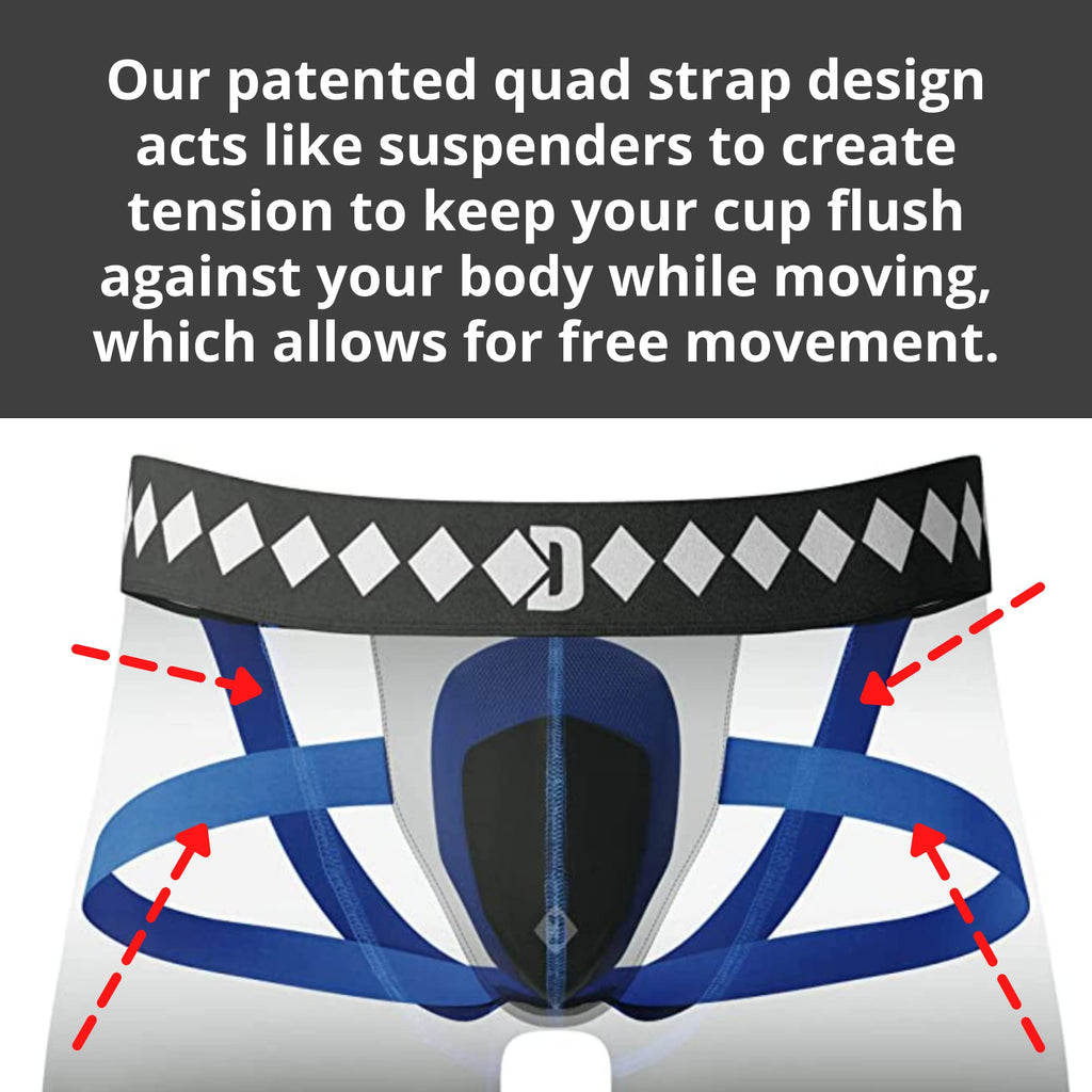 Diamond Mma Compression Shorts Jock Strap Athletic Cup Groin Protector System - Xl | Athletic Supporters For Men With Cup For Hi