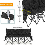 Kigley Portable 4 Seat Soccer Bench Chairs Foldable Team Sports Bench With Pockets And Carrying Bag For Camping Soccer Sports Te