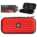 Target Darts Takoma Dart Case Wallet, Regular Size, Red | Store 3 Fully Assembled Darts & Accessories | Dart Holder with Zip Loc