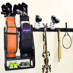 Walmann Wall Mount Golf Bag Organizer For Garage, Extra Large 2 Golf Bag Stand Golf Equipment And Accessories Storage Rack For G