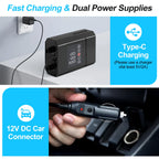 Electric Paddle Board Pump, 20Psi 12000Mah Rechargeable Sup Pump With Storage Bag, Intelligent Dual Stage Inflation & Deflation,