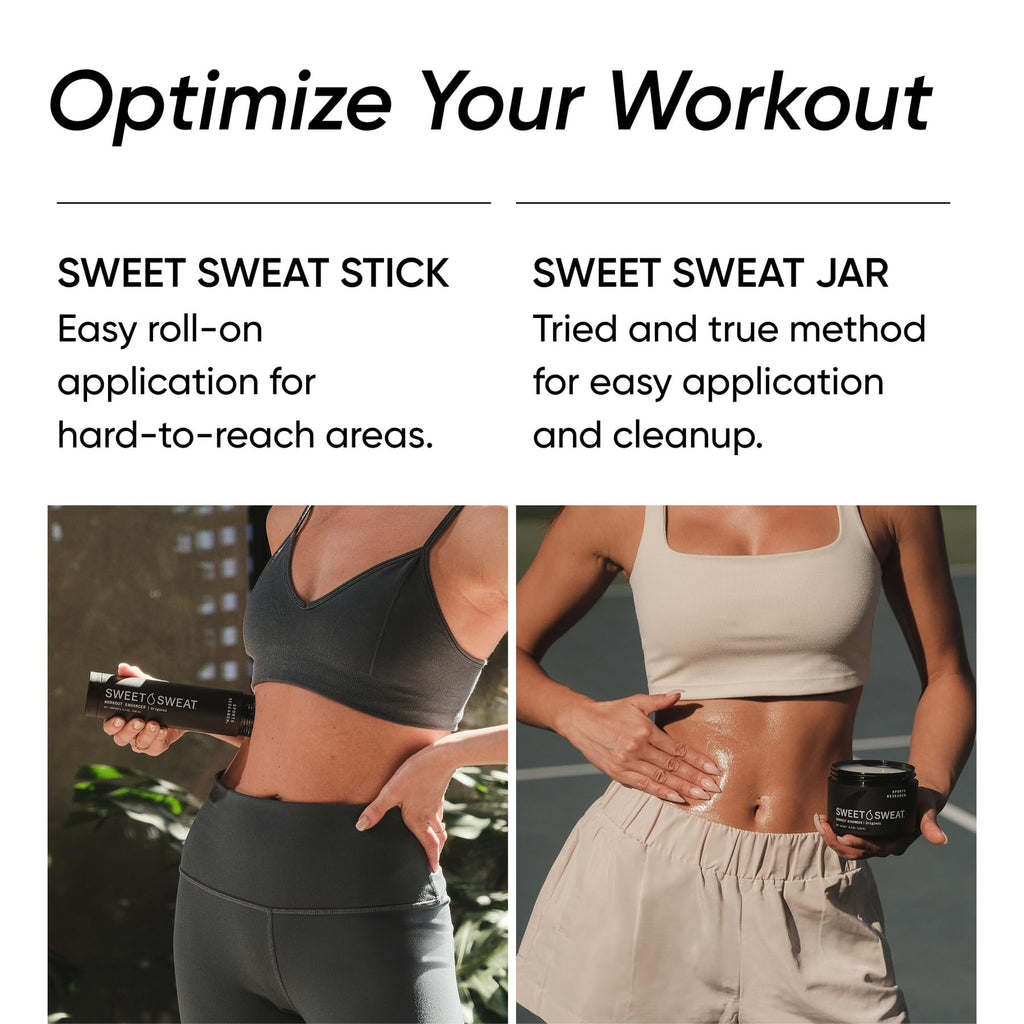 Sports Research Sweet Sweat Workout Enhancer Gel - Maximize Your Exercise & Sweat Faster - 6.4oz Stick