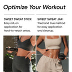 Sports Research Sweet Sweat Workout Enhancer Gel - Maximize Your Exercise & Sweat Faster - 6.4oz Stick