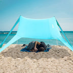 Fbsport Beach Tent Sun Shelter, Portable Beach Shade Canopy Upf50+ With Sandbags For Outdoor Family Camping, Fishing, Backyard F