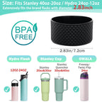 Wk Ieason Diomond Protective Silicone Sleeve Boot For 20-40Oz Stanley Tumbler And Compatible With 12Oz 21Oz 24Oz Hydro Flask Wat