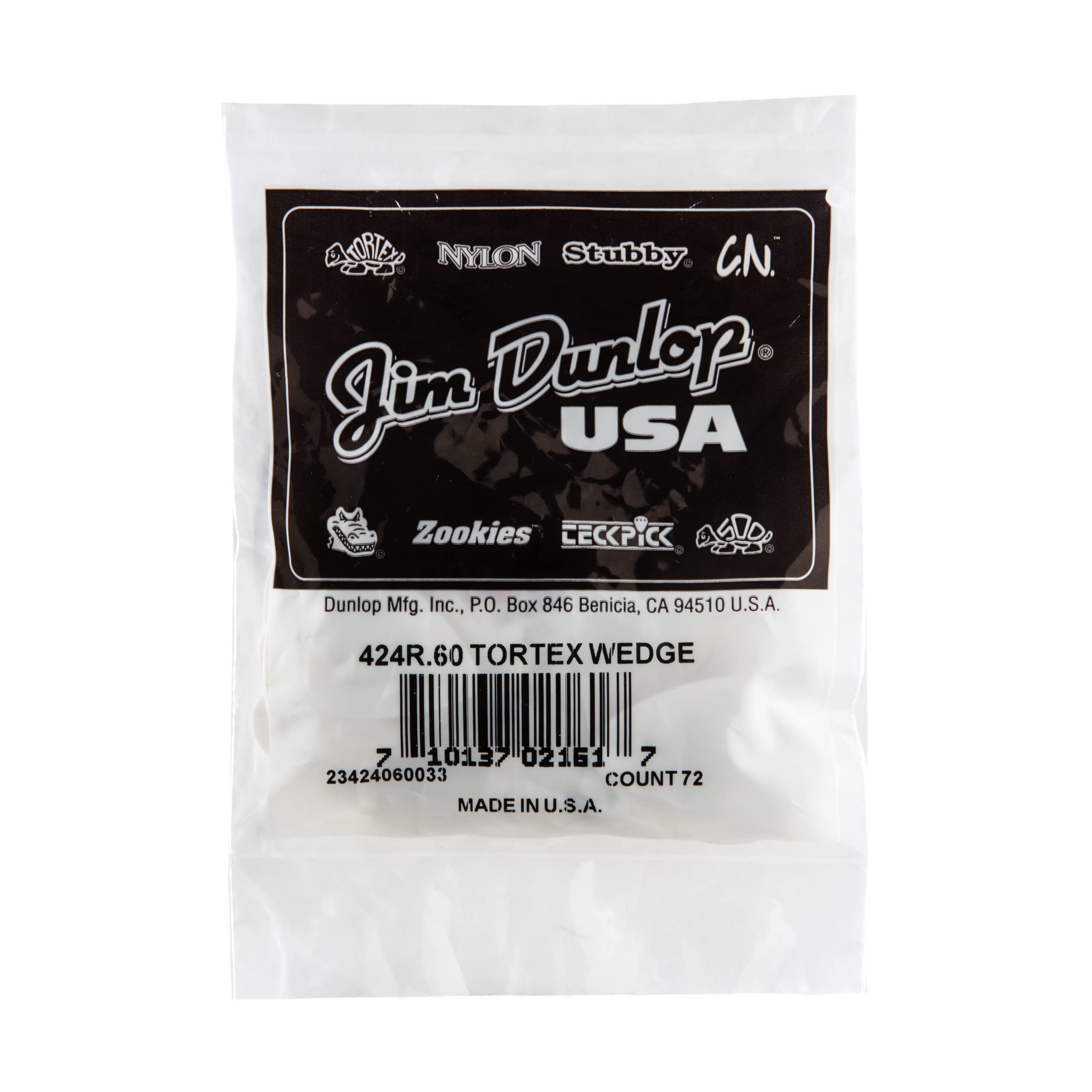 Dunlop 424R60 Tortexa Wedge, Whiteorange, 60Mm, 72Bag
