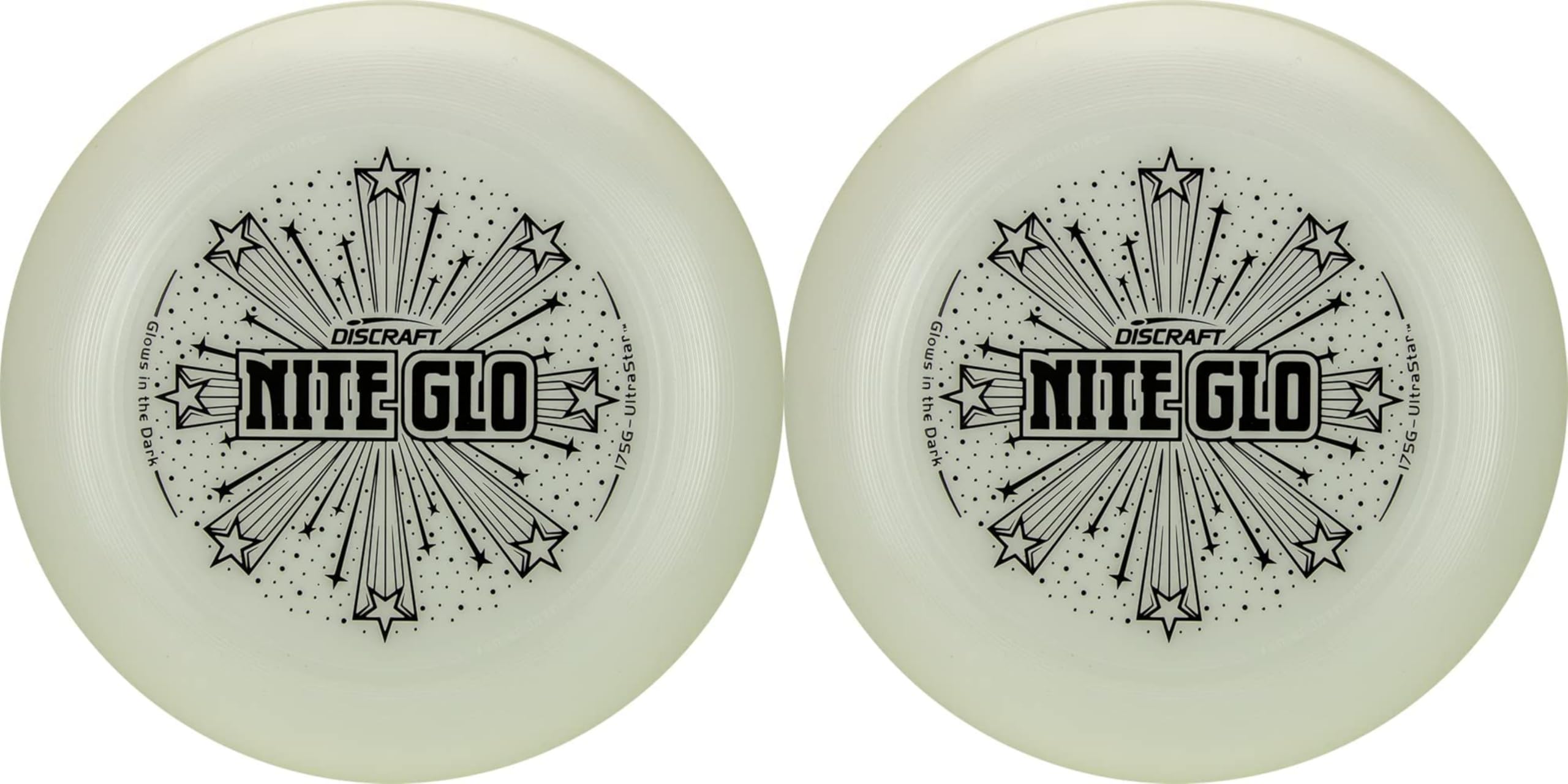 Discraft 175 Gram Ultra Star Sport Disc - 2 Pack (Glow & Glow)