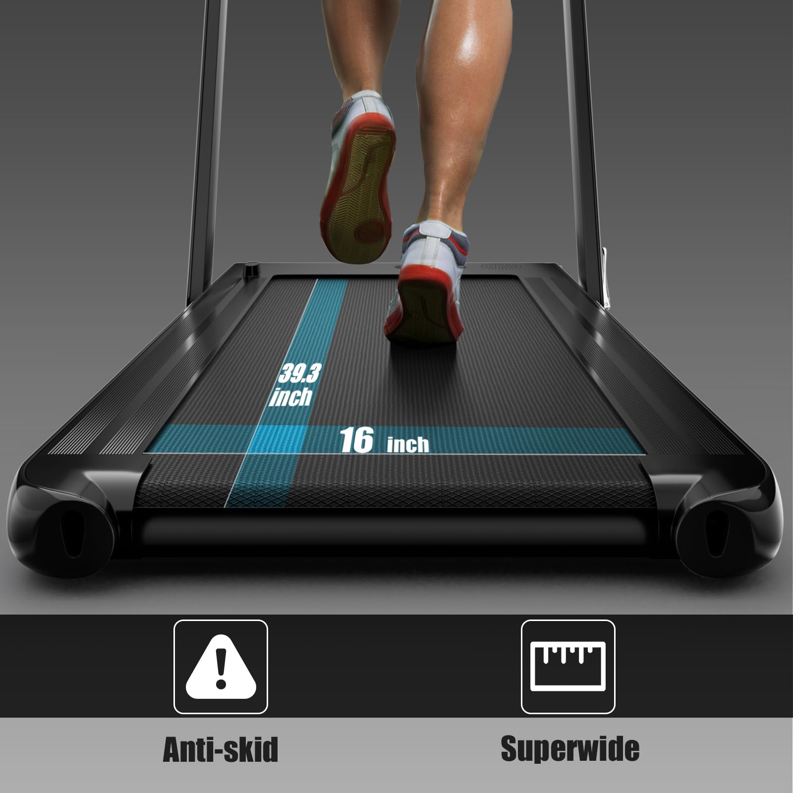 Goplus 2 In 1 Folding, Superfit Under Desk Electric Treadmill, 2.25Hp Installation-Free With Blue Tooth Speaker, Remote Control,
