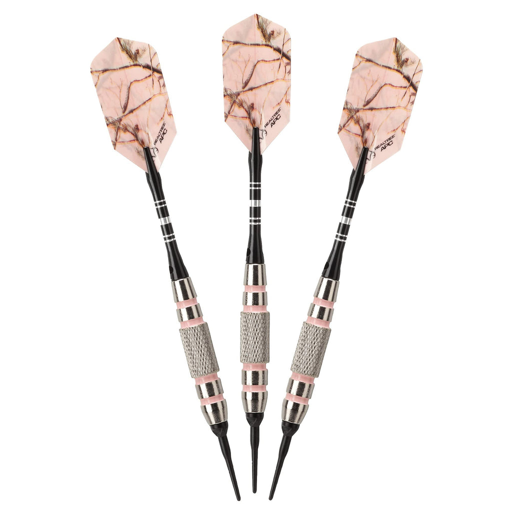 Fat Cat Realtree Apc Pink Camo Soft Tip Darts With Storage/Travel Case, 16 Grams