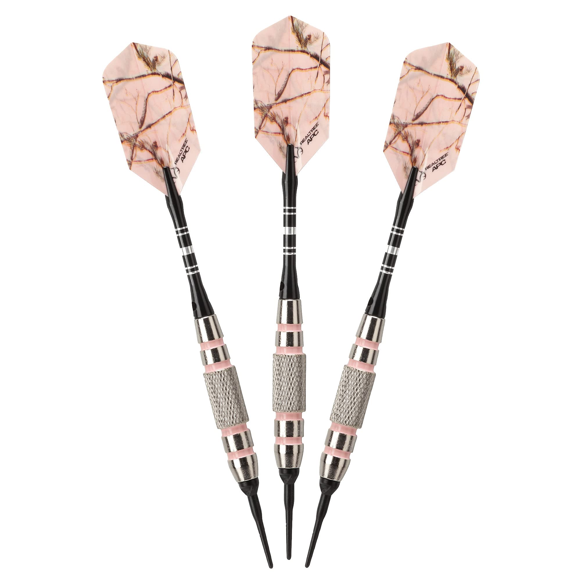Fat Cat Realtree Apc Pink Camo Soft Tip Darts With Storage/Travel Case, 16 Grams