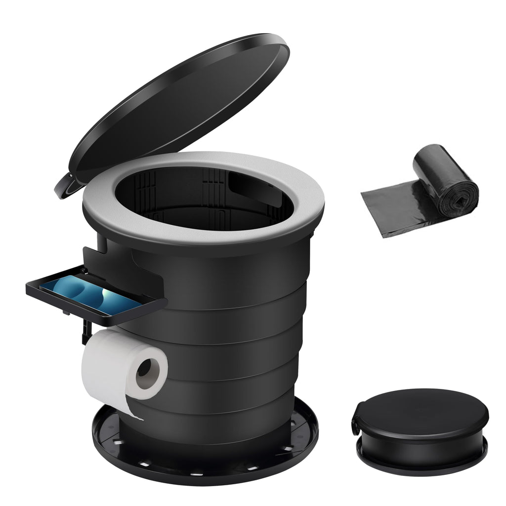 Triptips 2025 Upgrade Retractable Portable Toilet Foldable With Soft Cushion Height Adjustable Travel Toilet For Car Camping Toi