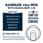 Yeti Rambler 14 Oz Stackable Mug, Vacuum Insulated, Stainless Steel With Magslider Lid, Charcoal