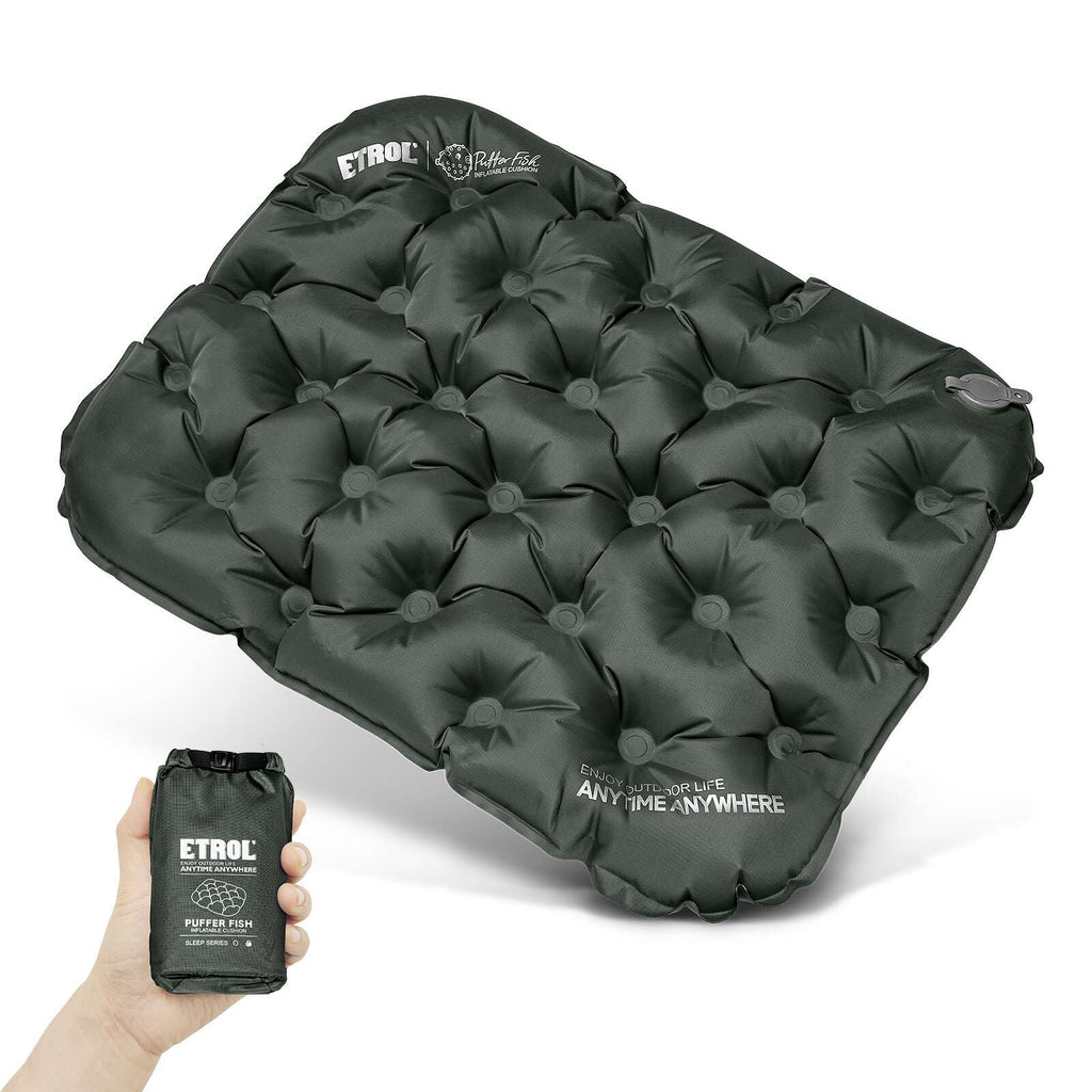 Portable Inflatable Seat Cushion, Lightweight Camping Air Sitting Pad With Storage Bag And Repair Cloths, Waterproof Air Bleache