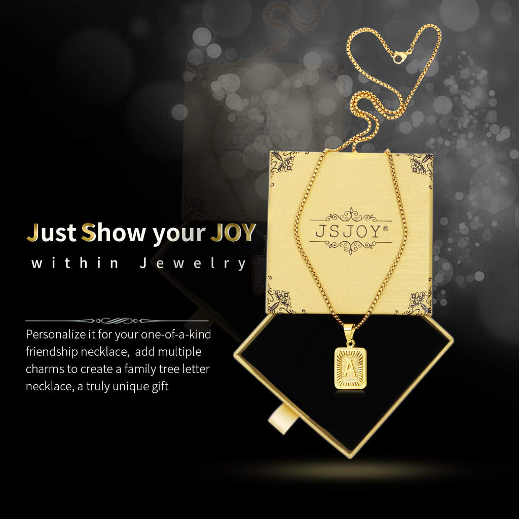 Jsjoy Gold Initial Necklace For Women Gold Pendant Initial Necklaces For Women Monogram Letter J Necklace Gold Women Initial Nec