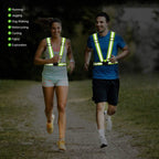 Reflective Vest Running 2Pack, High Visible Reflective Vest Gear For Biking Motorcycle Dog Walking, Adjustable Safety Ves Fits M