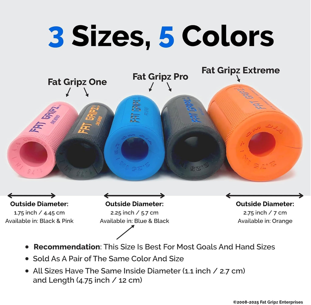 Fat Gripz Pro - The Simple Proven Way To Get Big Biceps & Forearms Fast - At Home Or In The Gym (Winner Of 3 Menas Health Magazi