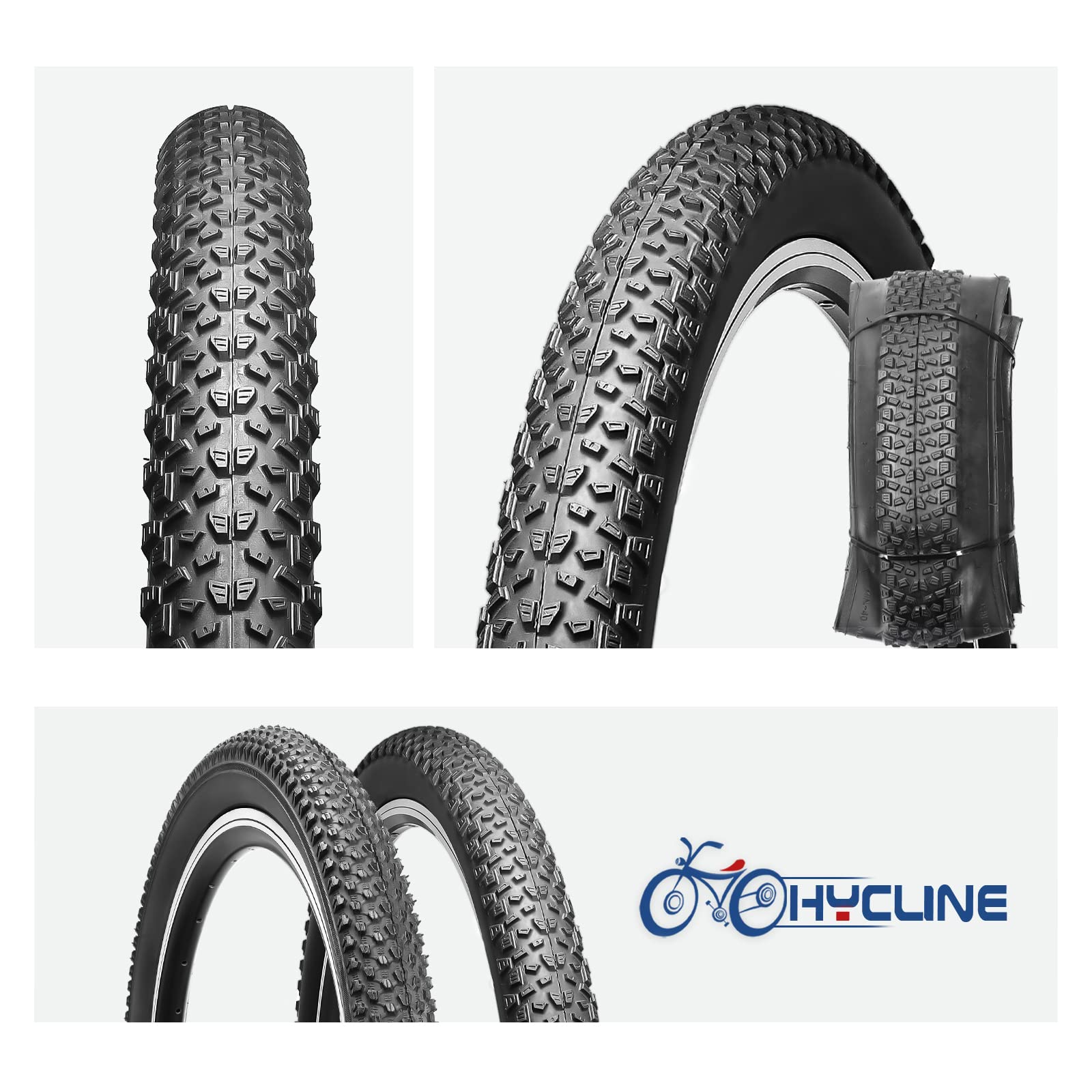 Hycline Bike Tire,27.5X2.125-Inch Folding Replacement Tire For Mtb Mountain Bicycle-Black