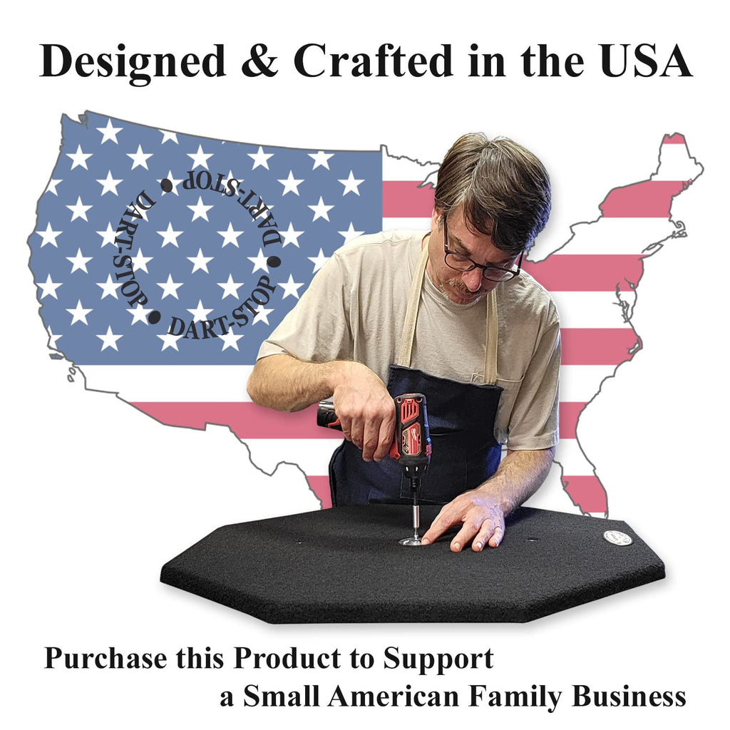 Dart-Stop 36 Inch Black Octagon Pro Dart Board Back Board  Wall Protector  Dartboard Surround
