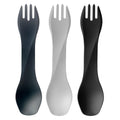 Humangear Gobites Uno 3-Pack | Travel & Camping Utensils | Portable & Convertible Dining Ware | Multi-Functional Spork | Dark Gr