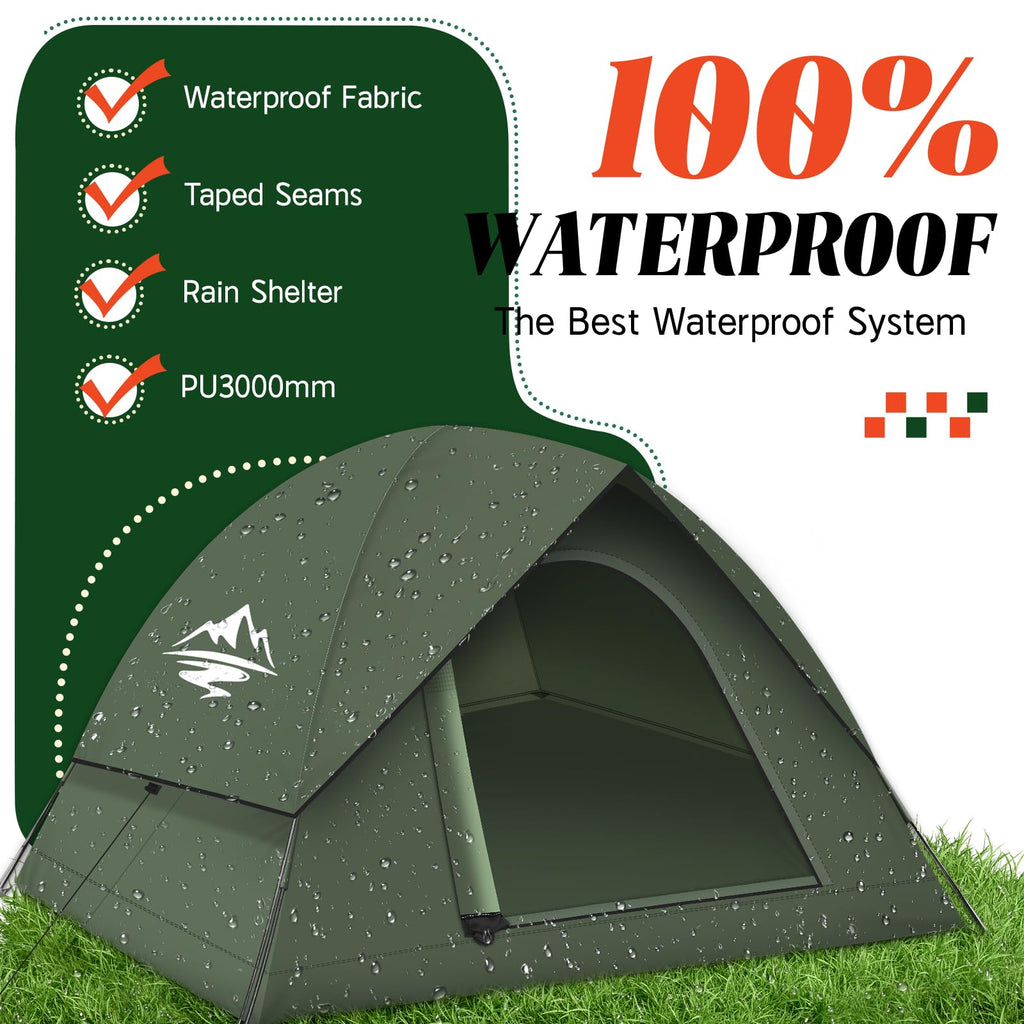 Tents For Camping 3-4 Person With Rainfly, Camping Tents Waterproof Windproof, Not Crowded For 2 Person Camping Tent, Outdoor Do