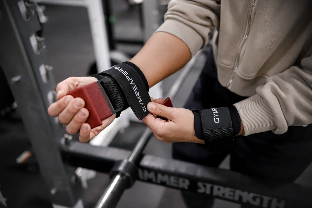 Gymreapers Weight Lifting Hooks (Pair), Heavy Duty Power Wrist Straps Hand Grip Support For Deadlifts, Pull Ups, Shrugs - Gym Gl