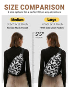Tuwubi Crossbody Bags for Women, Sling Bag for Men, Small Hiking Backpack Anti Theft Lightweight for Outdoors Travel (L, Cow Pri