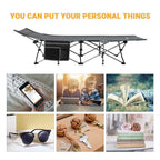Kingcamp Folding Camping Cot Lightweight Sleeping Cot Portable With Carry Bag Double Layer 1000D Sturdy Cot Heavy Duty Camping B