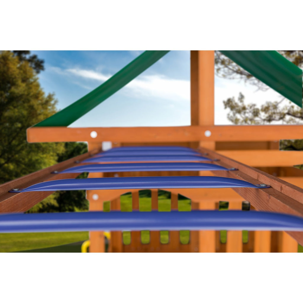 Playset Monkey Bars | Green | 6 Metal Monkey Bars, Hardware & Easy Installation Instructions Included | Diy Swingset Accessory |