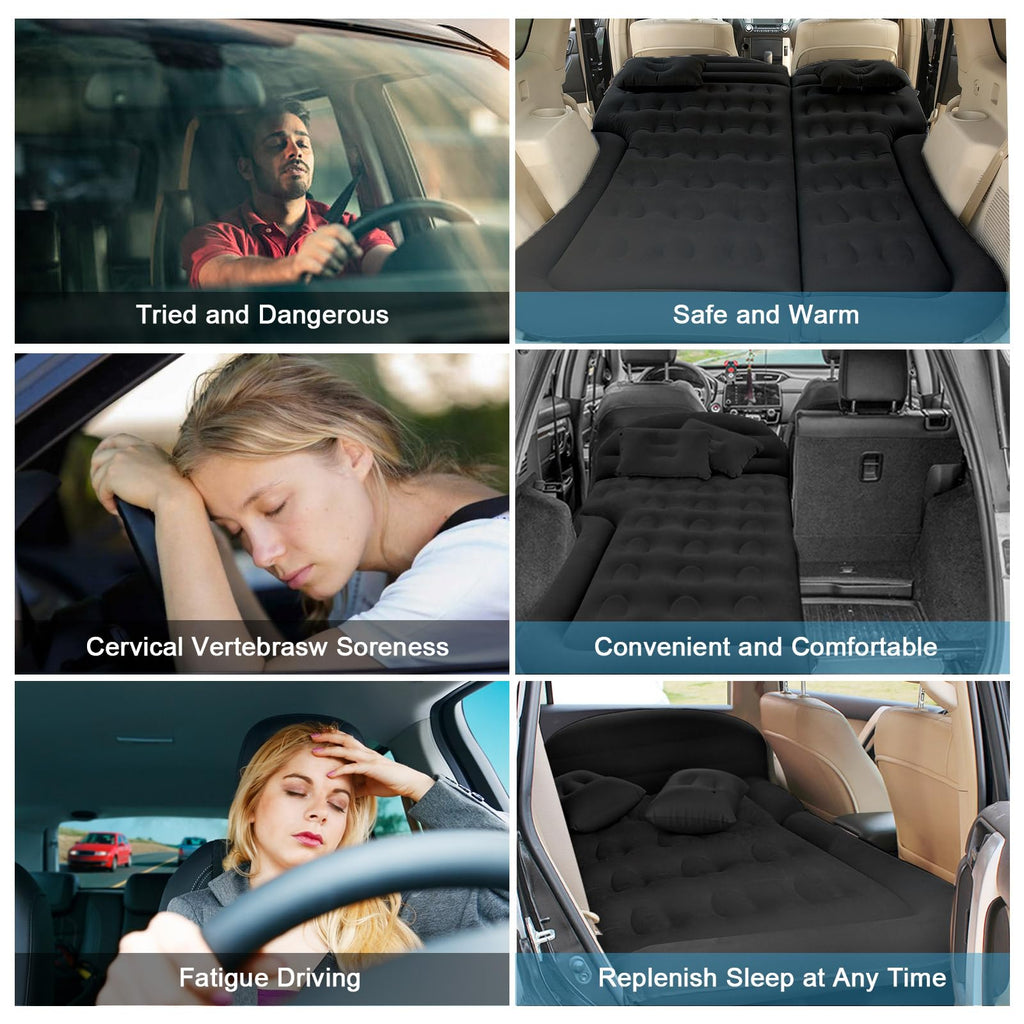 Iswees Car Air Mattress,Camping Air Mattresses,Car Bed,Suv Air Mattress With Electric Pump,Two Piers And 2 Pillows,Car Inflatabl