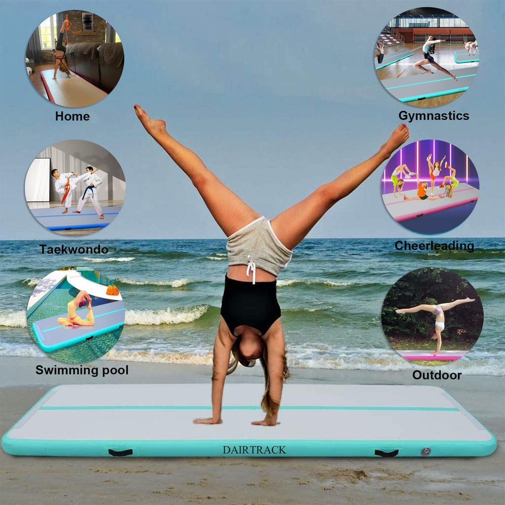 Dairtrack Air Tumbling Mat,Tumble Track 10Ft/13Ft/16Ft/20Ft Inflatable Gymnastics Air Mat For Gymnastics Training/Home Use/Gym/C