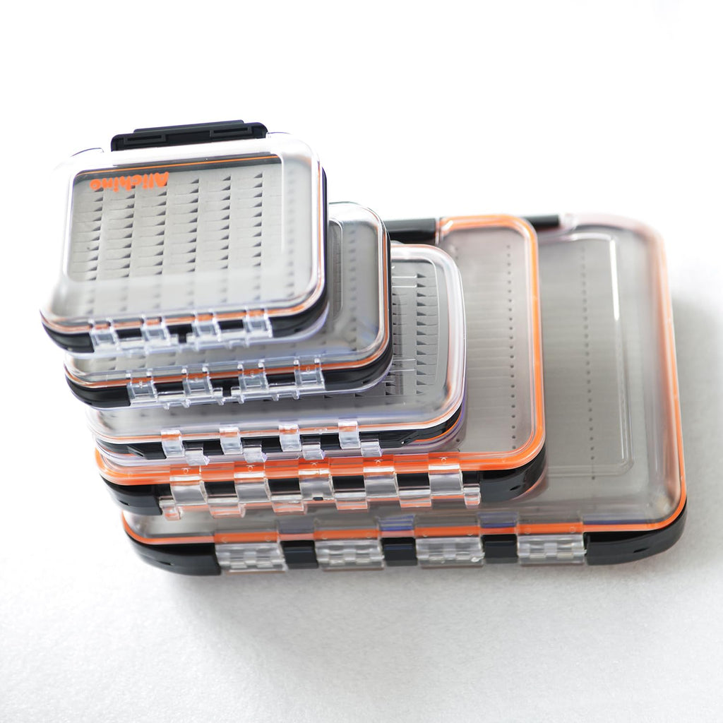 Alichino Fly Box For Fly Files Ice Jig Box Two Sided Waterproof Fly Fishing Box For Nymphs And Streamers (Grey Foam Insert, S 4.