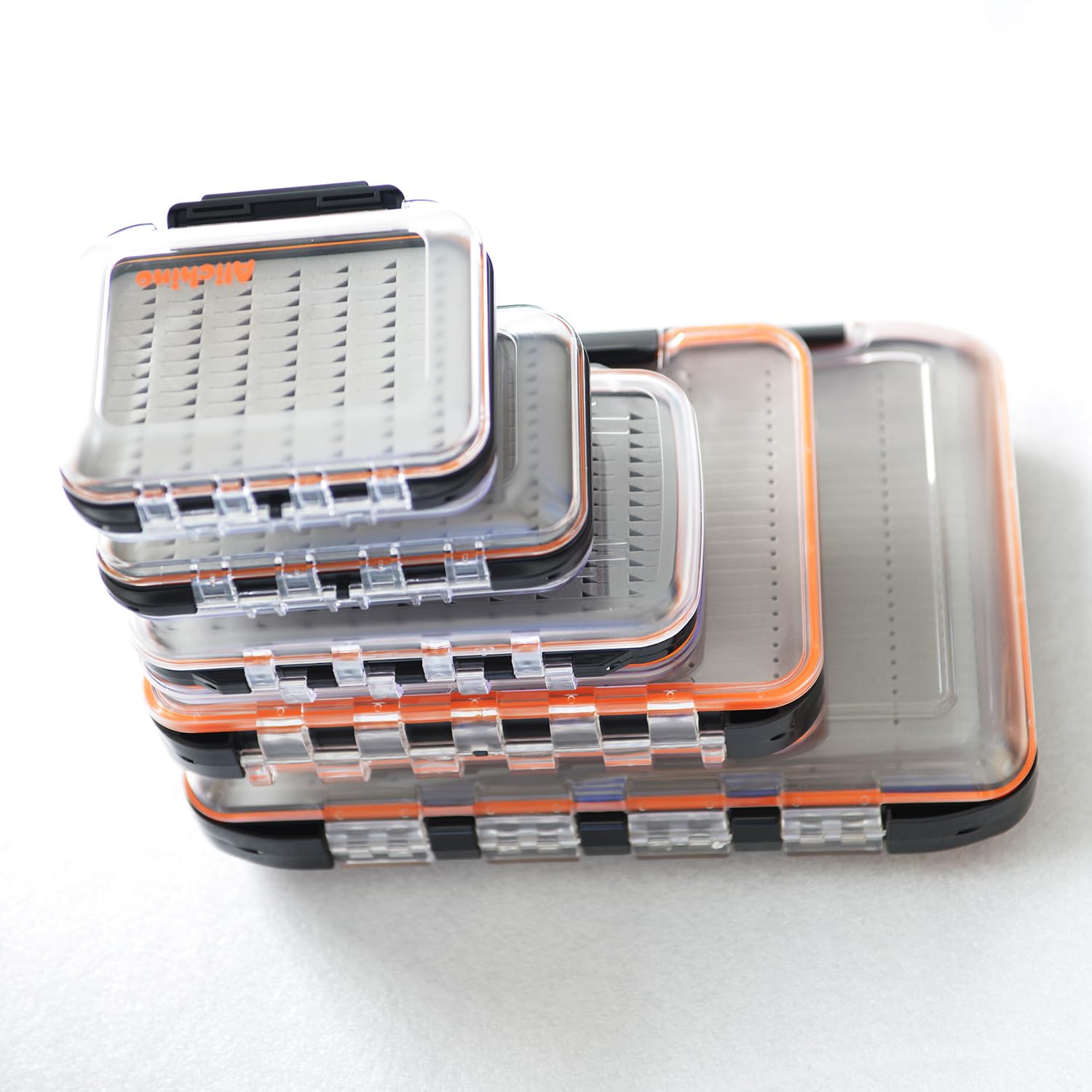 Alichino Fly Box For Fly Files Ice Jig Box Two Sided Waterproof Fly Fishing Box For Nymphs And Streamers (Grey Foam Insert, S 4.