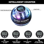 PYSUG Wrist Power Gyro Ball with Counter, Curaball Torque Ball Hand Exerciser for Grip Strength Arm Trainer Chest Workout Equipm