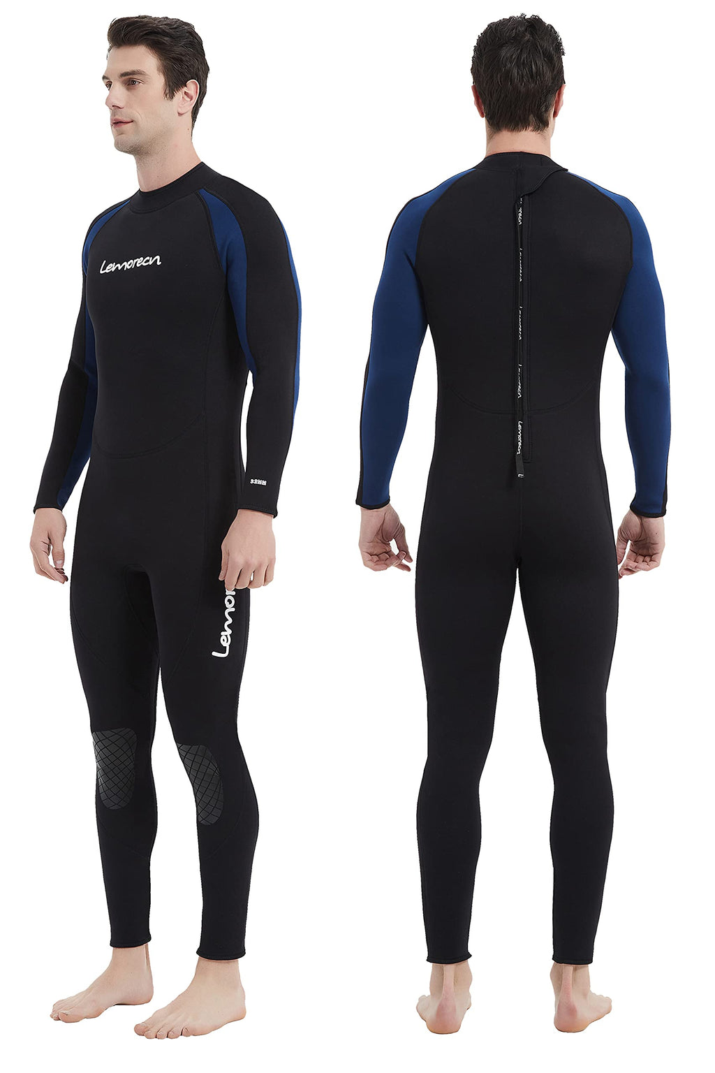 Lemorecn Mens Wetsuits Jumpsuit Neoprene 3/2Mm Full Body Diving Suit (3031, 3Xl)