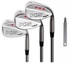 Majek Golf +1 Inch Over Big & Tall Mens Wedge Set: 52? Gap (Gw), 56? Sand (Sw), 60? Lob (Lw) Regular Flex (Tall 60''+ / +1''Over