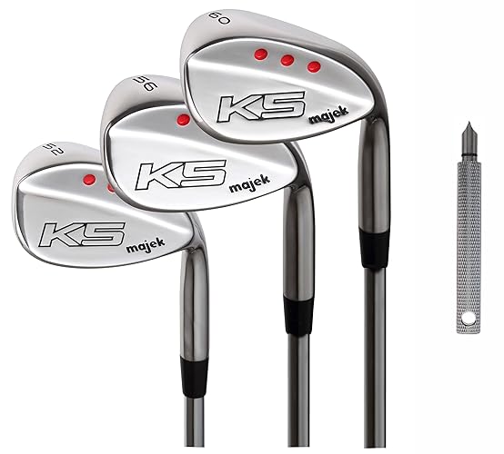 Majek Golf +1 Inch Over Big & Tall Mens Wedge Set: 52? Gap (Gw), 56? Sand (Sw), 60? Lob (Lw) Regular Flex (Tall 60''+ / +1''Over