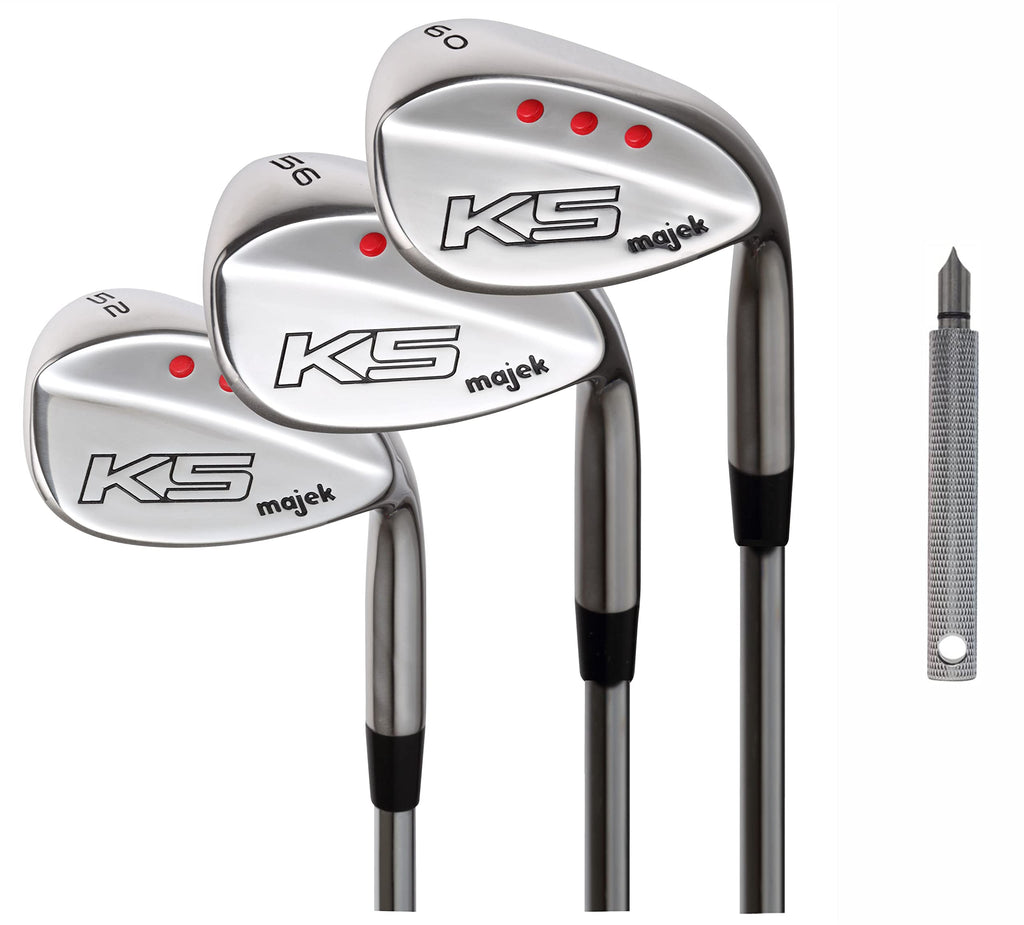 Majek Golf Petite Senior Ladies Wedge Set: 52? Gap Wedge (Gw), 56? Sand Wedge (Sw), 60? Lob Wedge (Lw) Ladies Flex (Petite - 5 T