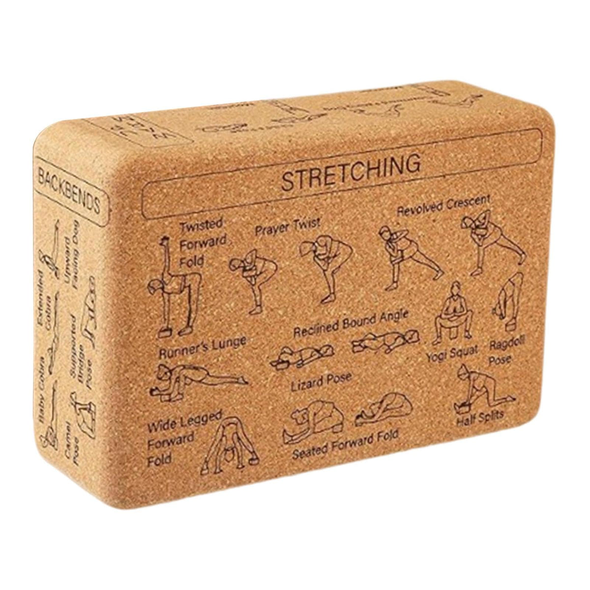 MERISHOPP Cork Yoga Block to Support and Deepen Stretches Antislip Exercise Brick Prop