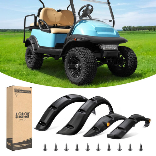 10L0L Golf Cart Standard Fender Flares Front And Rear For Club Car Precedent Golf Carts With Metal Hardware (Set Of 4)