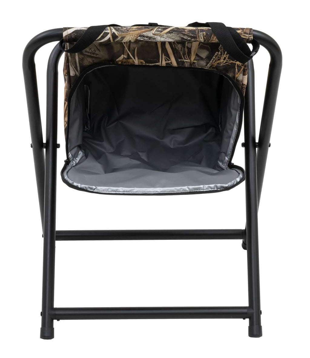 Browning Steadyready Hunting Chair - Compact And Foldable Steel Frame Stool With Exra-Wide Angled Anti-Slip Seat And Realtree Ma