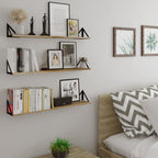 Wallniture Minori Wall Bookshelves For Living Room Decor, 36 Floating Shelves For Bathroom, Kitchen, Bedroom, Floating Bookshelf
