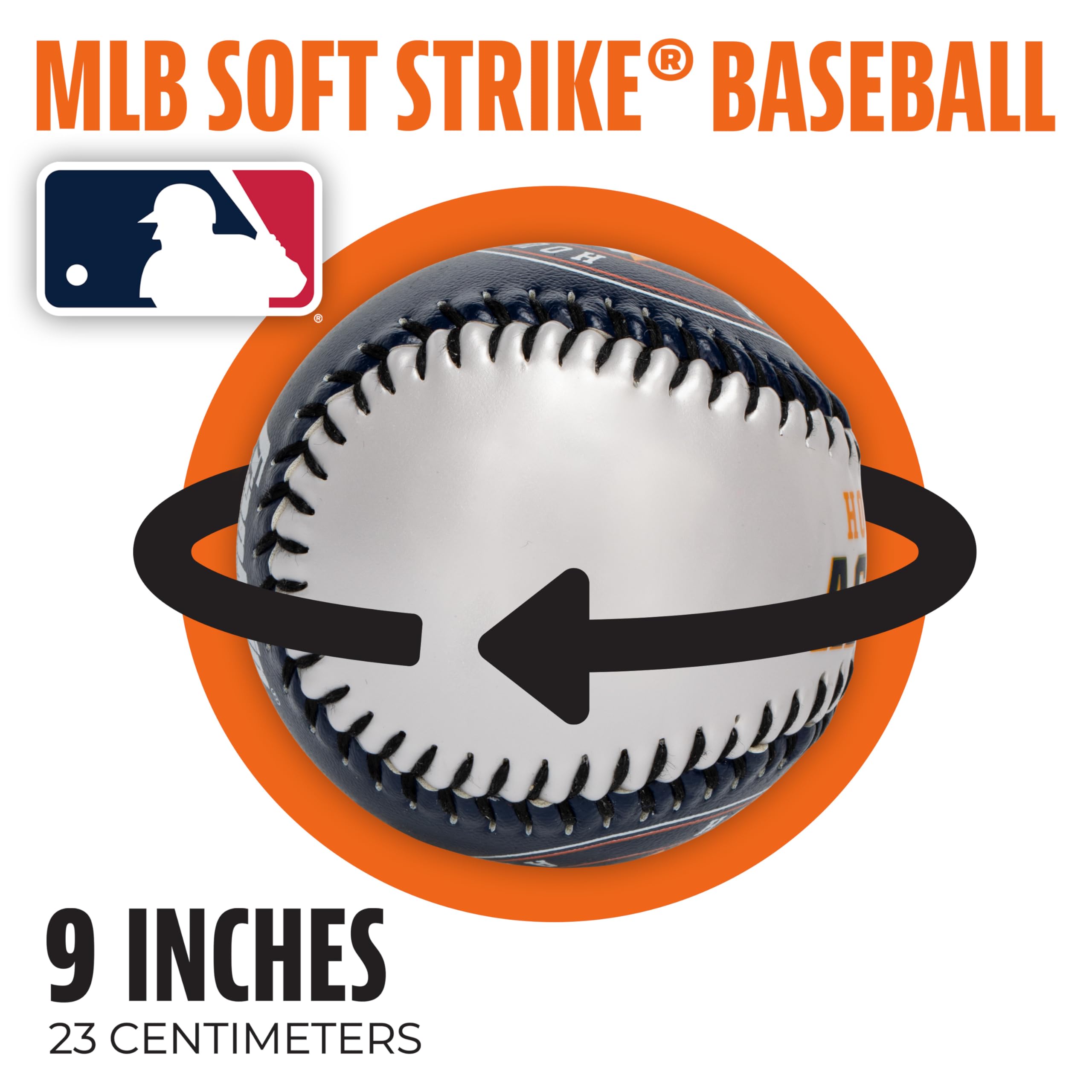 Franklin Sports Houston Astros Mlb Team Baseball - Mlb Team Logo Soft Baseballs - Toy Baseball For Kids - Great Decoration For D