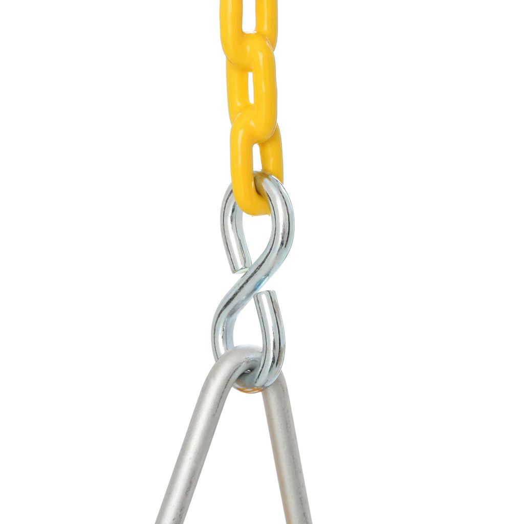 Gorilla Playsets 04-0008-Y/Y Full Bucket Toddler Swing, Yellow Bucket, Yellow 60'' Plastic Coated Chains, 50 Lb Capacity